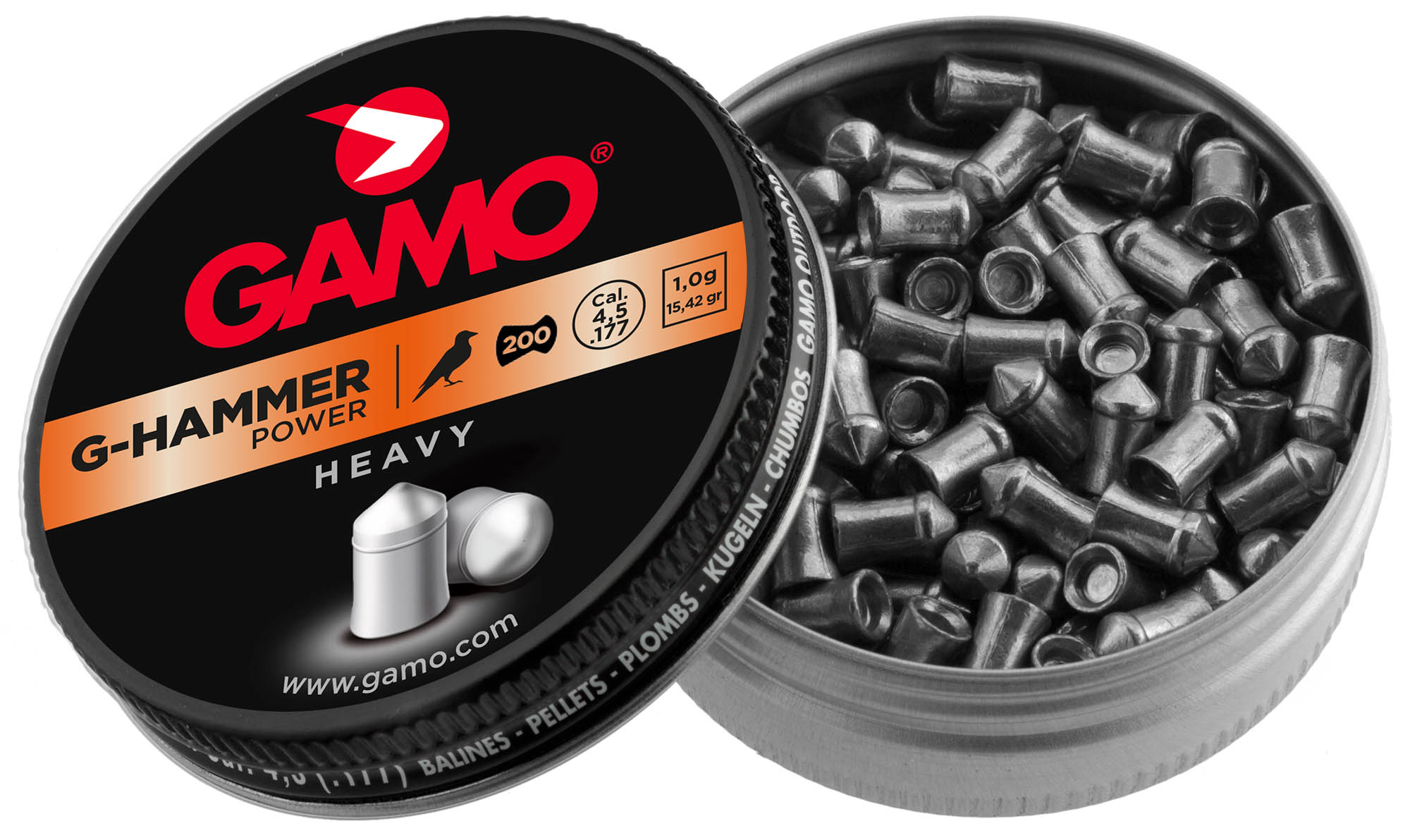 Boîte de 200 plombs Gamo G-Hammer Power calibre 4,5 mm