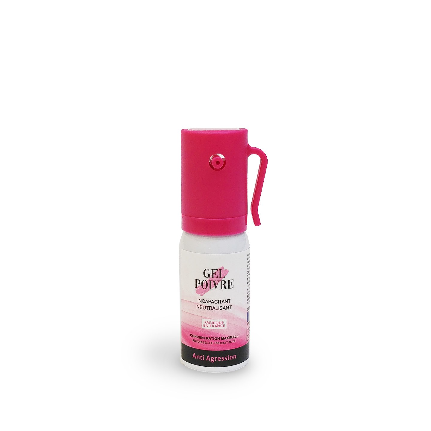 Mini bombe lacrymogène gel poivre rose 17 ml - securicount