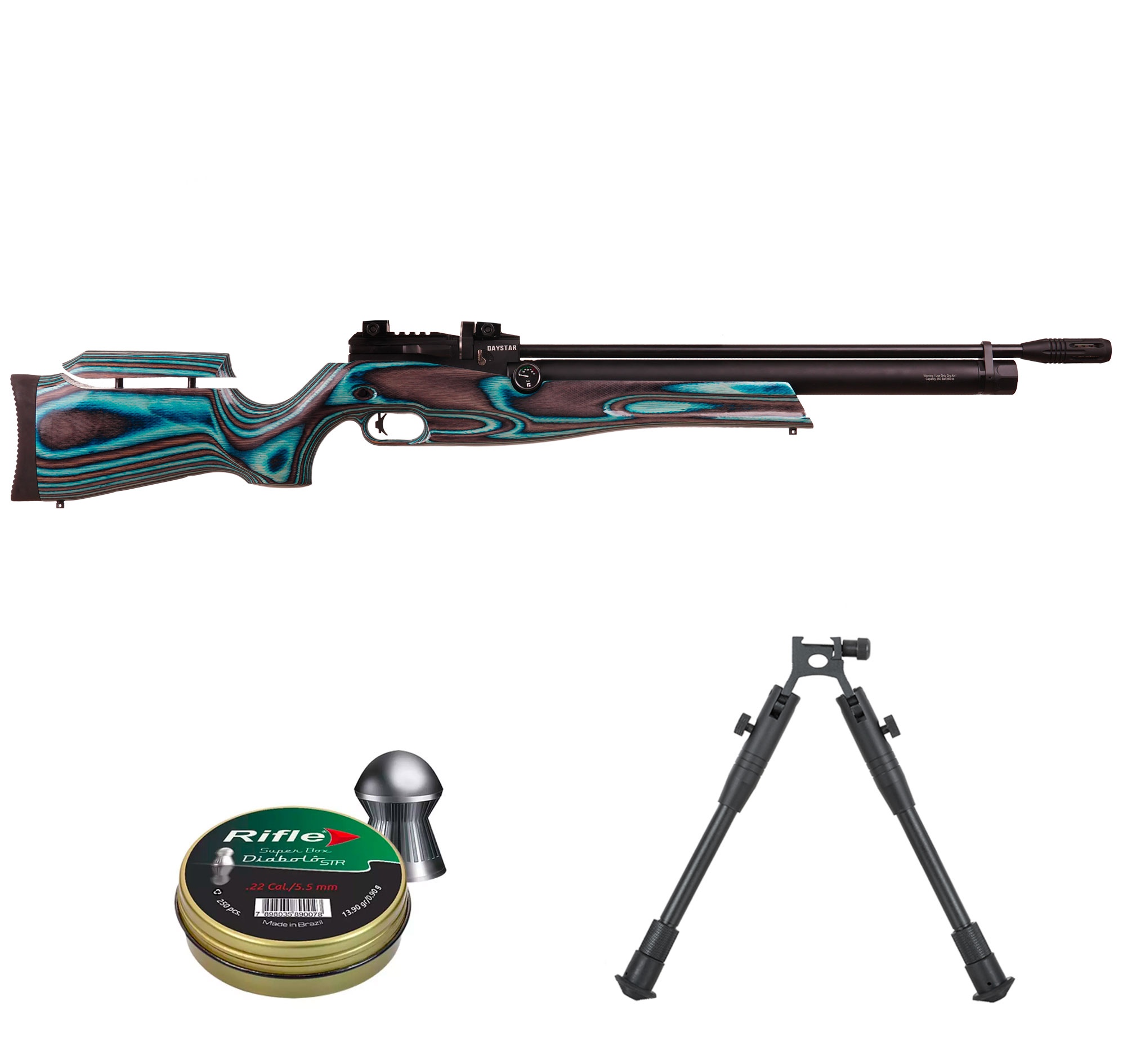pack-Carabine-Reximex-Daystar-Bleu-Laminé-PCP-cal.-5.5mm-19.9-joules+-bipied-1