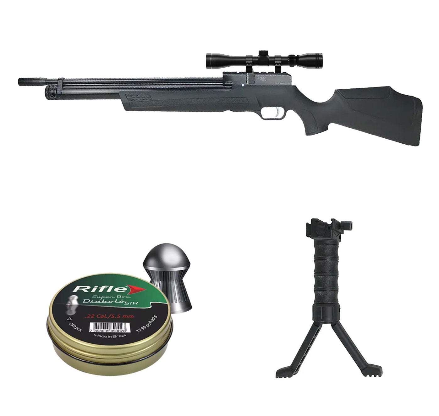 Pack-Carabine-PCP-EKOL-P-4550H-Black-cal.-5,5mm-19-joules-+-Lunette-de-visée-3-9x40