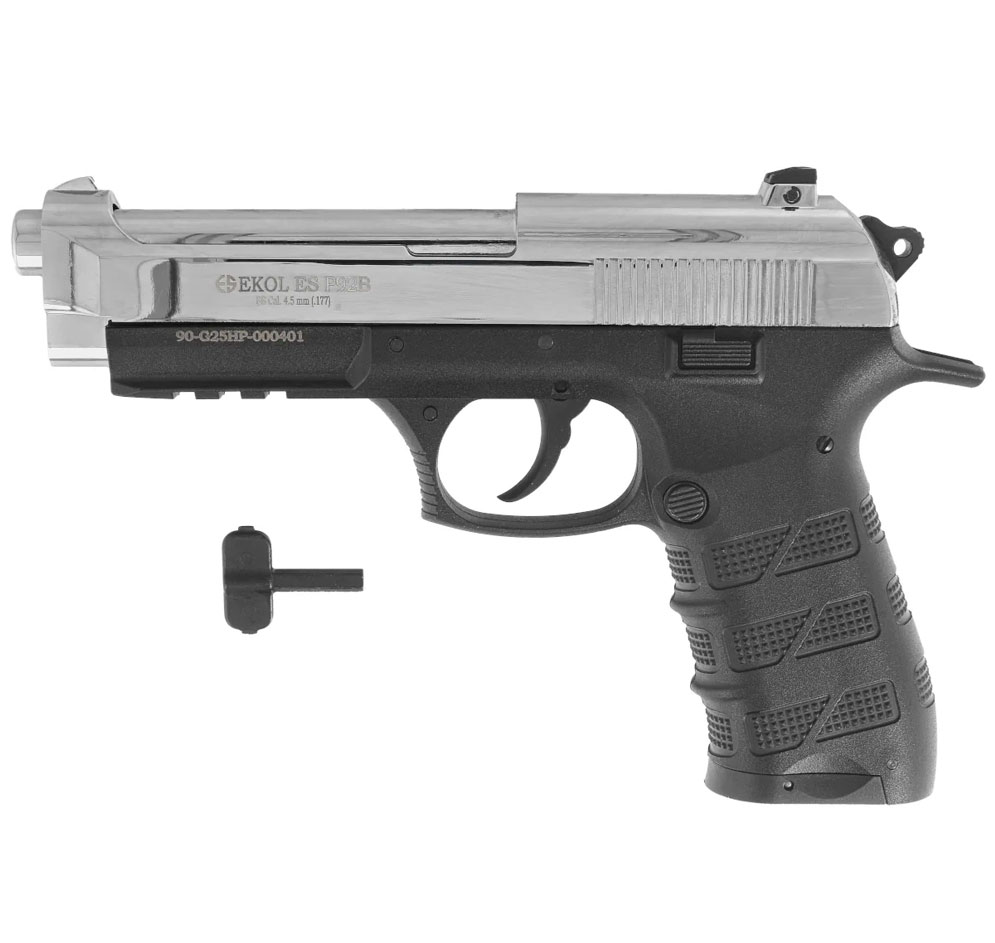 Pistolet-Ekol-ES-P92B-Shiny-Chrome-CO2-cal.-4.5mm-BBS-Blow-Back-2