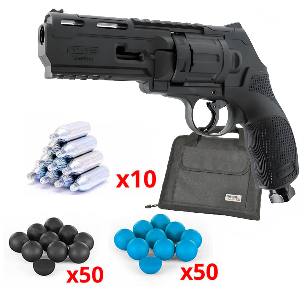 Pistolet-de-défense-Umarex-TR50-cal.-50-17-joules-+-Housse-de-transport