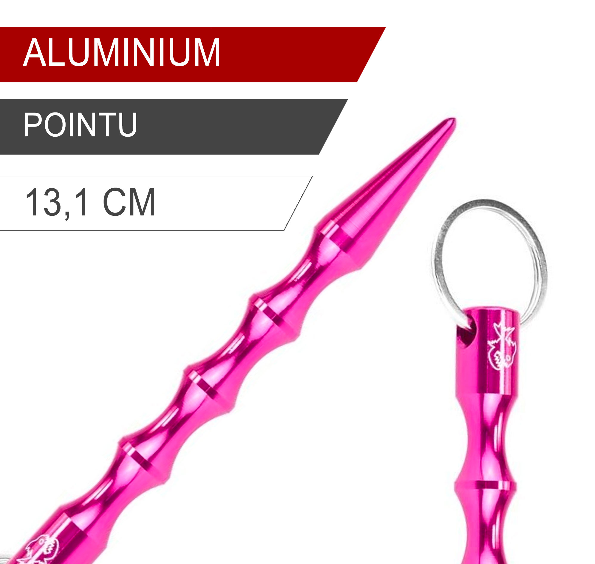 kubotan-rond-131mm-rose-pointu-piranha-3