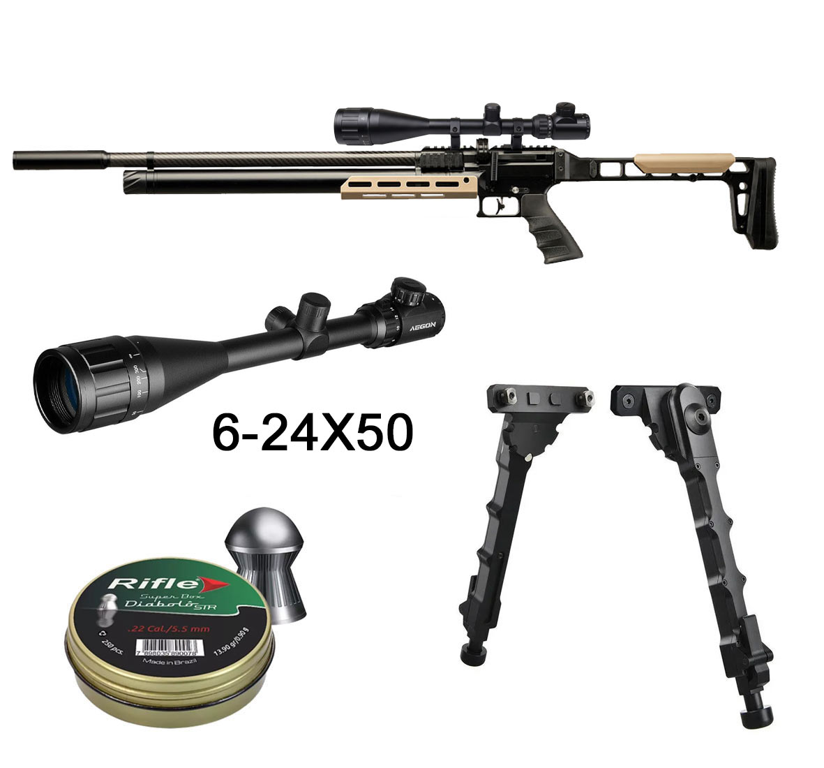 Carabine-Snowpeak-Mercury---AP1000-PCP-cal.-5.5mm-19.9-joules-+-lunette-de-tir-3-9x40-3