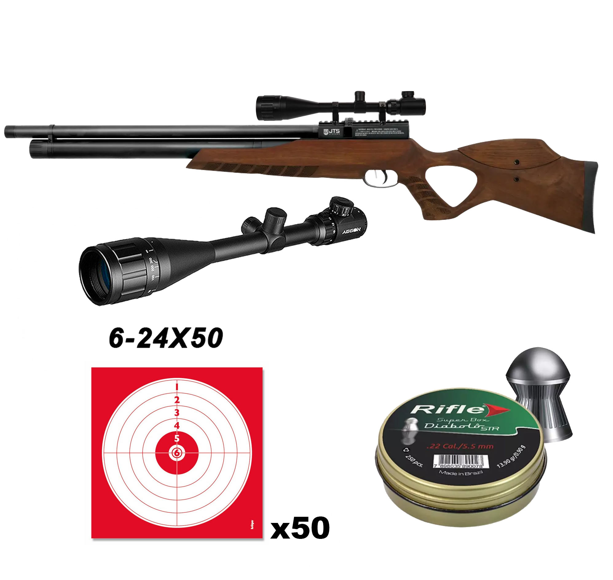 Pack-Carabine-JTS-Airacuda-Max-Wood-PCP-cal.-5.5mm-19.9-joules-+-lunette-de-tir-6-24x50
