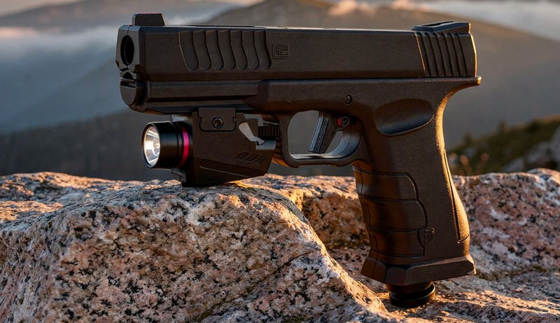 Pack pistolet de défense Gunsmith GS50 CO2 calibre .50 avec lampe laser