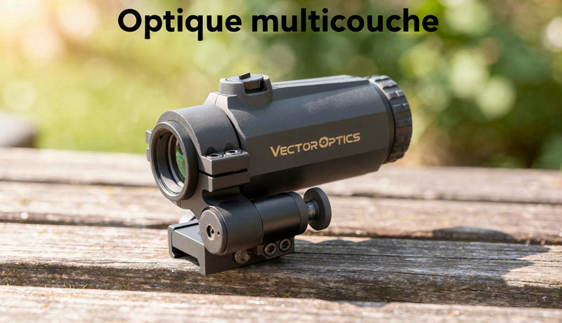 Oculaire et réglages du Magnifier 3x22 Maverick III MIL