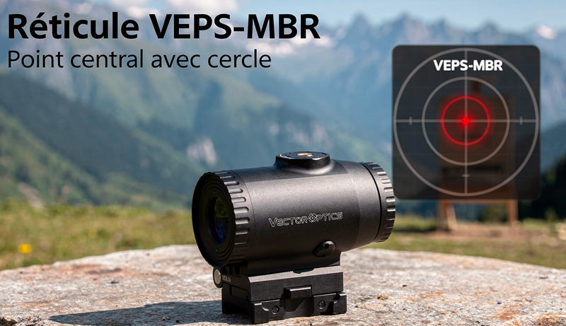 Optique prismatique Paragon 3x18 avec réticule VEPS MBR