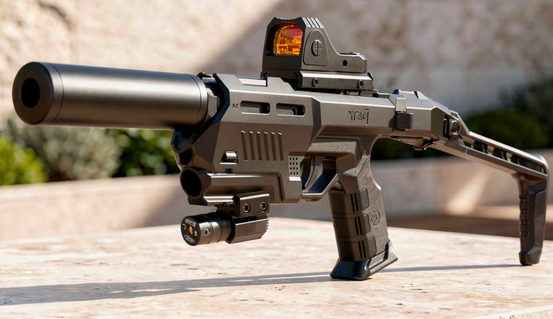 Vesta Guardian 68 en configuration carabine complète avec châssis Spear Kit, extension et optiques