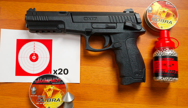 Accessoires pistolet Umarex DX-17 avec holster et rail Picatinny