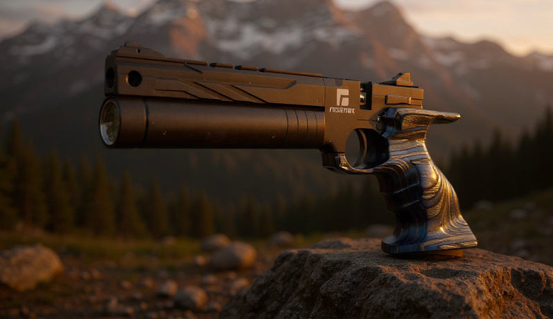 Pistolet PCP Reximex RPA bleu laminé - vue principale