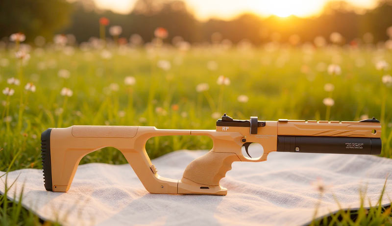 Crosse et ergonomie du Reximex RP Desert Sand