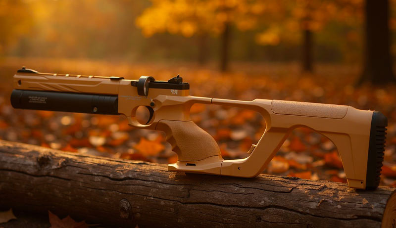 Pistolet Reximex RP Desert Sand en configuration pistolet