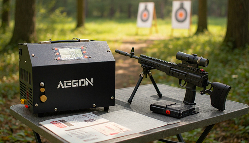 Écran digital du compresseur HPA AEGON en fonctionnement