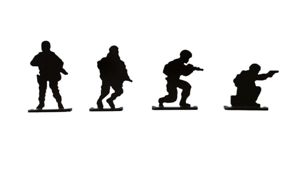 Cibles silhouettes soldats métalliques pour tir sportif