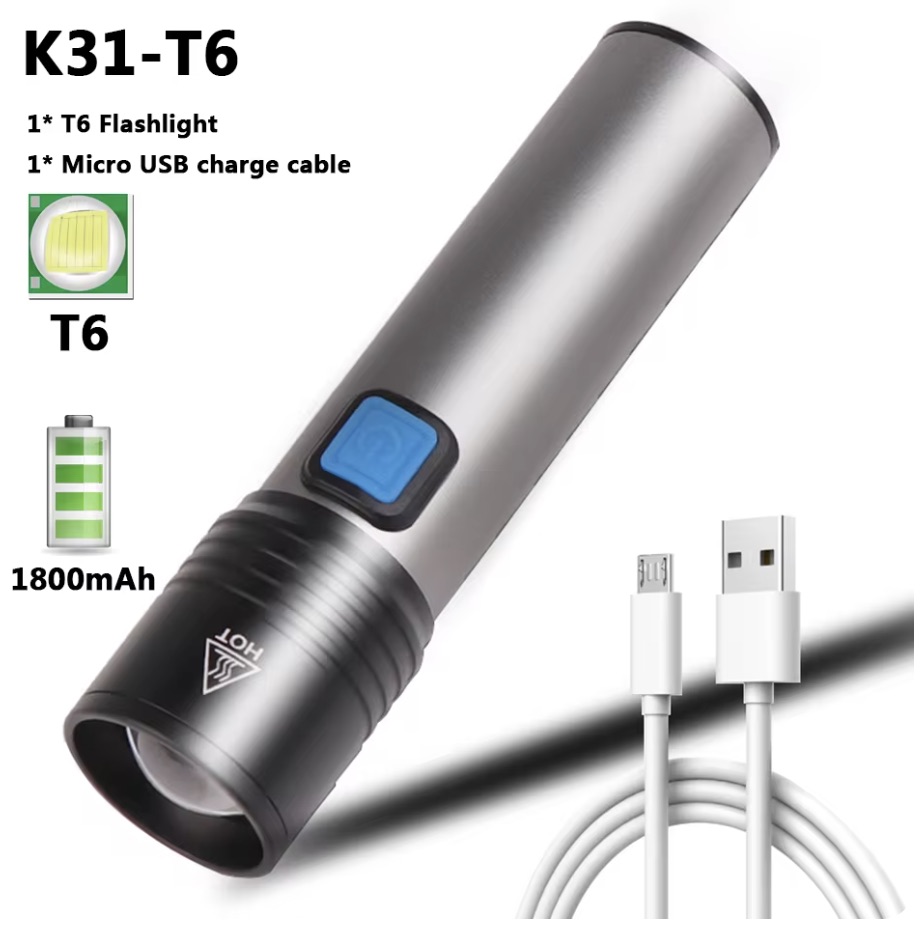 Lampe torche LED résistante étanche aluminium