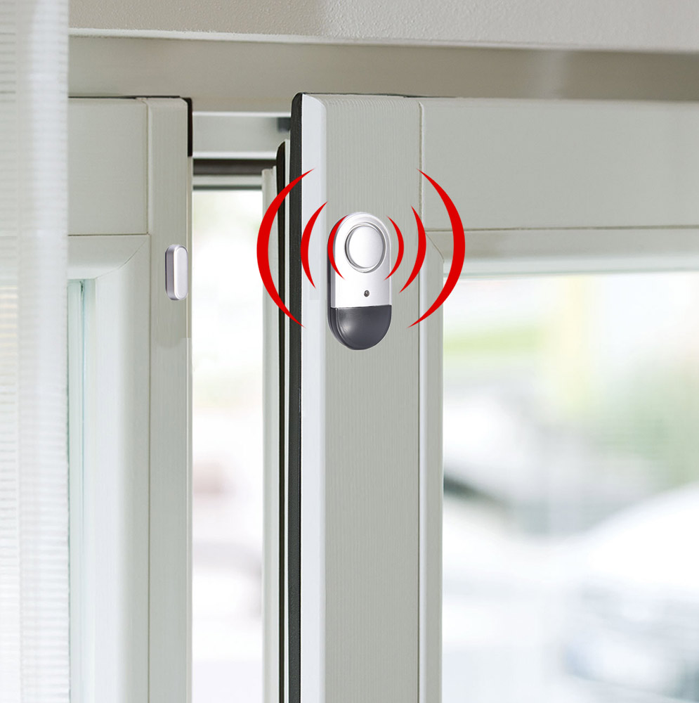 Alarme de porte magnétique installée sur fenêtre