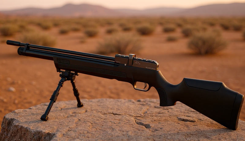 Carabine PCP EKOL P 4550H Black calibre 5,5 mm vue latérale