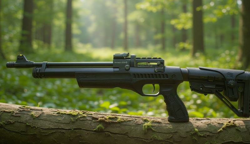 Carabine PCP EKOL P 3550H Black calibre 5,5 mm vue latérale