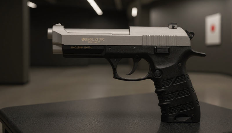 Pistolet Ekol ES P92 White chargeur et mécanisme CO2