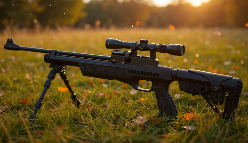 Crosse réglable et lunette de visée 3-9x40 incluse