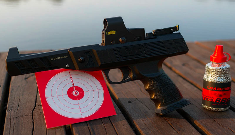 Vue latérale du pistolet Ekol Fowler avec viseur