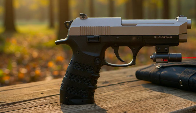 Vue latérale du pistolet Ekol ES P92 White CO2 calibre 4.5mm