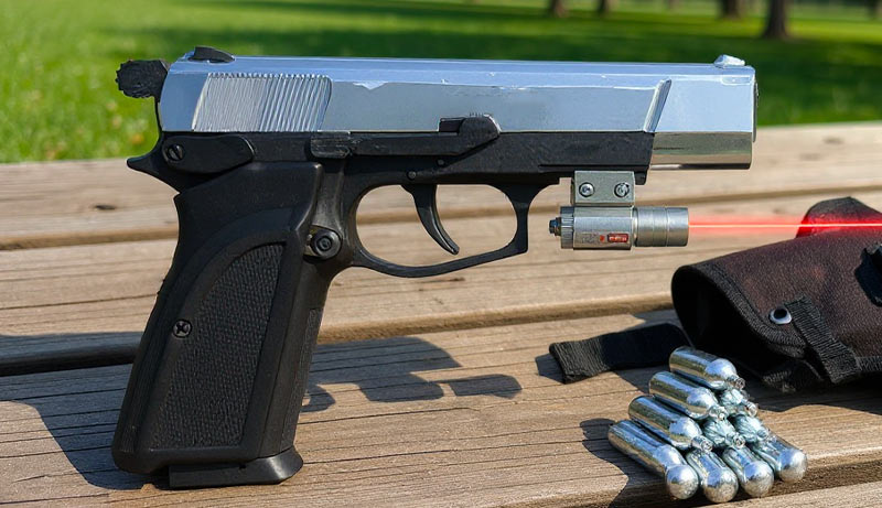 Accessoires complets du pack pistolet Ekol ES P66 CO2
