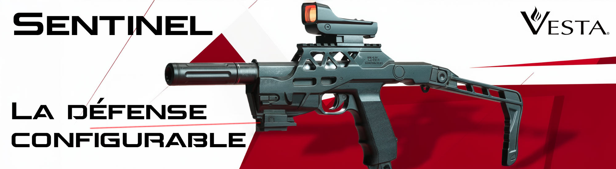 Pistolet de defense Vesta Sentinel avec Kit de conversion carabine