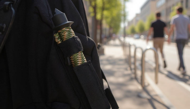 Étui nylon avec fixation ceinture et cuisse