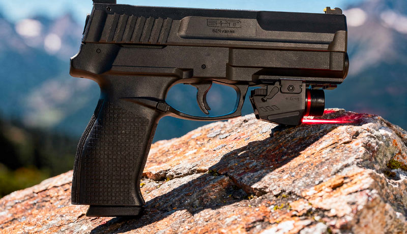 Pack pistolet de défense Impax P68 T4E CO2 calibre 68 avec lampe laser