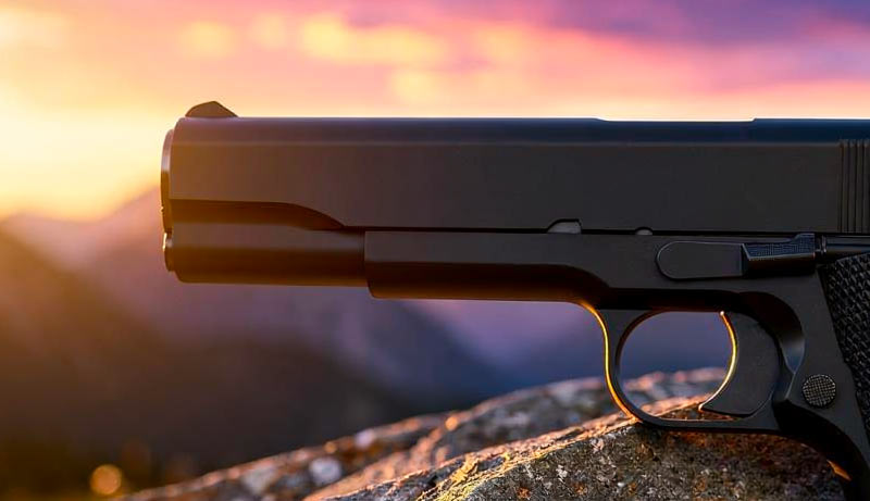Ekol ES 1911 CO2 noir mat 4,5 mm BBs vue avec holster