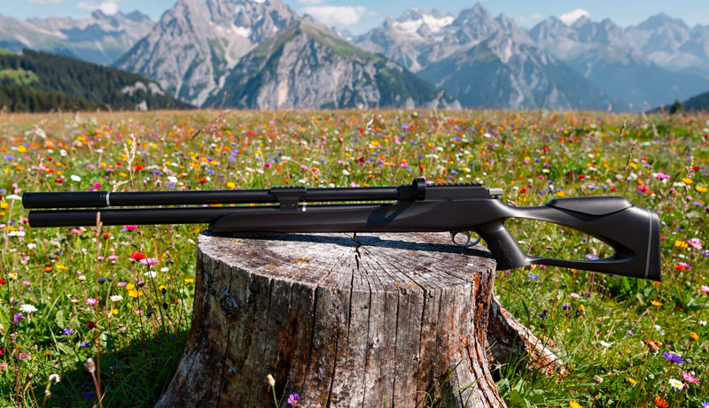 Carabine PCP Snowpeak M25 calibre 7.62 mm vue latérale