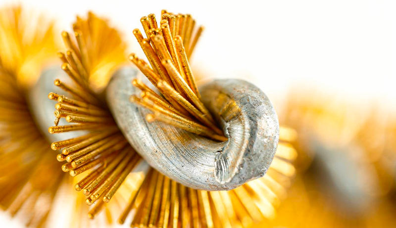 Brosse spiralée en laiton pour entretien du canon