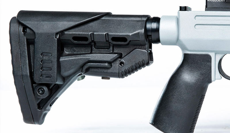 Mécanisme PCP et détails techniques de la JTS Airacuda PRS Max Argent