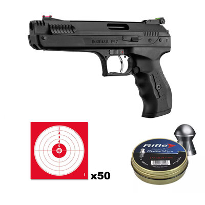 Pistolet-à-Air-Comprimé-BEEMAN-P17-cal.-4,5-mm-Deluxe-+-Plombs-et-cibles-1