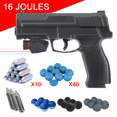 Pack-Pistolet-de-défense-Impax-P68-T4E-CO2-cal.-68-16-joules-avec-Combo-Lampe-Laser-3