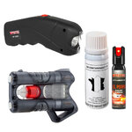 Pack de défense : shocker VPROTEC VP 3200, pistolet Guardian Angel II, décontaminant CS et bombe gel poivre