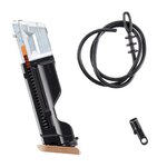 Chargeur du Glock 17 Gen5 T4E à talon coyote, cordon de dragonne noir et son adaptateur