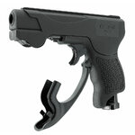 Pistolet Umarex T4E TP50 Compact Gen2 noir vu du côté gauche, marquage TP 50 C Gen2