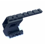 Support GS50 Tri-Rail vu de trois quarts, rail supérieur long et rail latéral court