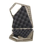 Mallette beige de la BM8 ouverte, garnie de mousse alvéolée noire