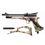 Artemis CP2 camouflage en pistolet, avec sa crosse amovible et son modérateur de son posés dessous