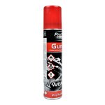 Côté de l’aérosol Gun Oil avec les pictogrammes de danger et la mention 69 g net