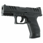 Pistolet Walther PDP Compact 4 pouces noir vu de trois quarts avant, côté gauche