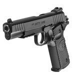 ASG STI Duty One blowback vu de trois quarts avant, marquage STI Duty One sur la glissière