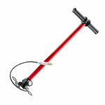 Pompe manuelle PCP Gamo rouge vue en biais, pieds dépliés