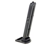 Chargeur Bersa Thunder 9 Pro vu de trois quarts, avec la fente de l’élévateur sur le côté