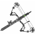 Arc à poulies EK Archery Whipshot noir avec son chargeur de flèches monté en travers de la poignée