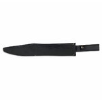 Étui en nylon noir riveté de la machette à flammes bleues, avec patte à pression